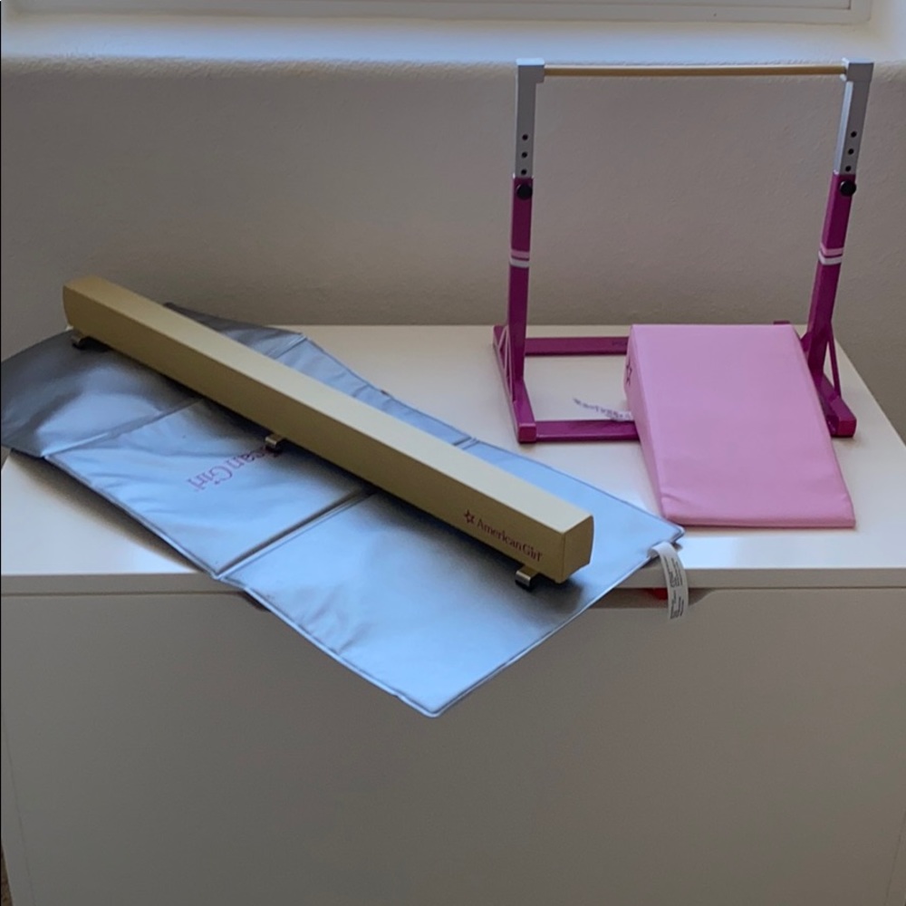 American girl doll gymnastic set